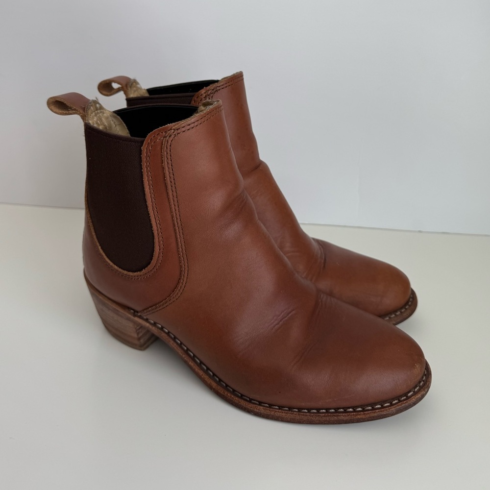 Red Wing Shoes Brown Leather Chelsea Ankle Boots